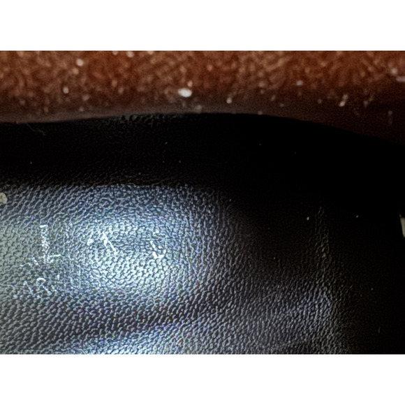 Aquatalia Mia Brown Suede Boots 9 Zip-Front Knit Cuff Low Wedge Heel Booties - Picture 15 of 16